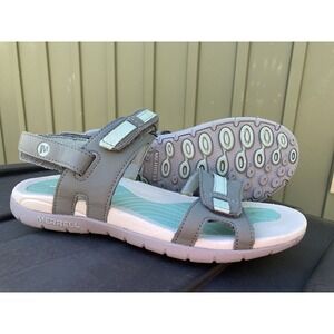 Merrell Sedona Women's Gray Nylon Slip On Hook & Loop Sport Sandals  Size 6